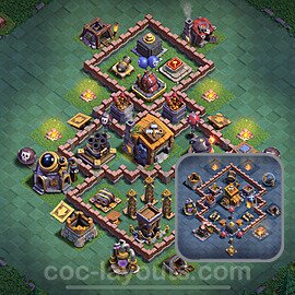 Best Builder Hall Level 7 Anti Everything Base with Link - Copy Design 2025 - BH7 - #68