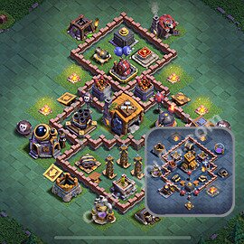 Diseño de aldea 2026 Anti Todo para Taller del Constructor nivel 7 Copiar - COC Base + Enlace - #68