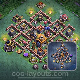 Base Sala del Costruttore livello 7 + Link - Anti 3 Stelle Disposizione Villaggio COC 2025 - #69