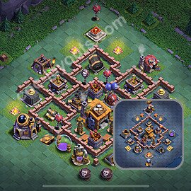 مخطط قاعدة قاعة البناء  2026 - مستوى قاعة البناء 7 - المتغير 69