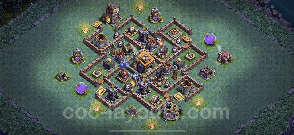 Best Builder Hall Level 7 Anti 3 Stars Base with Link - Copy Design - BH7 - #18