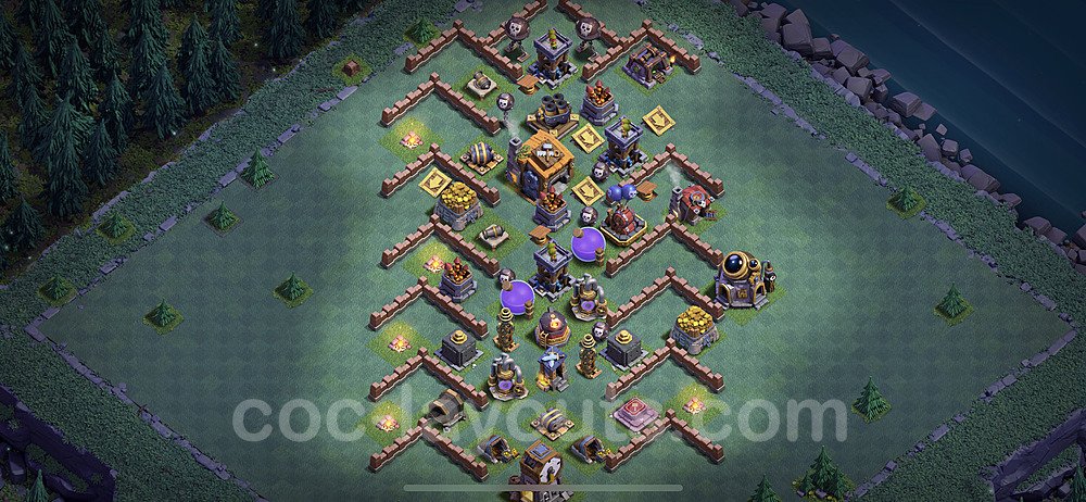 Best Builder Hall Level 7 Max Levels Base with Link - Copy Design - BH7 - #25
