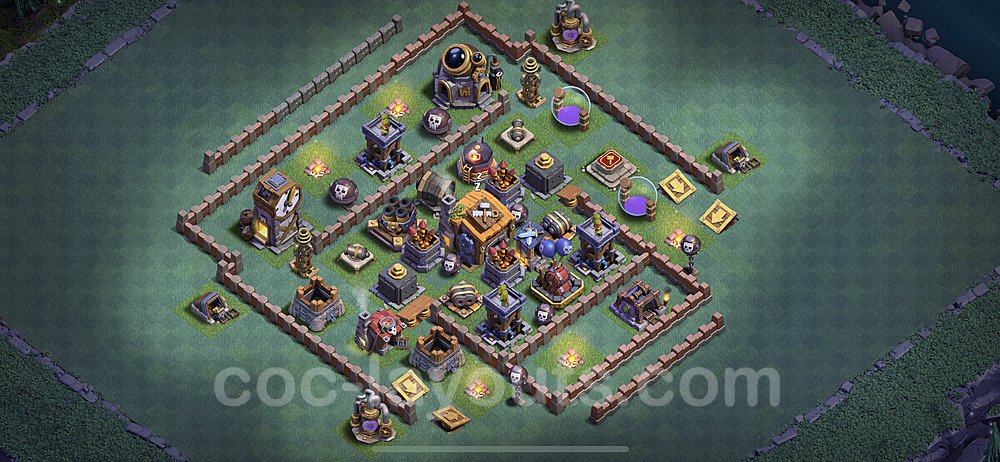 Diseño de aldea con Taller del Constructor nivel 7 Copiar - Perfecta COC Clash of Clans Base + Enlace - (#27)