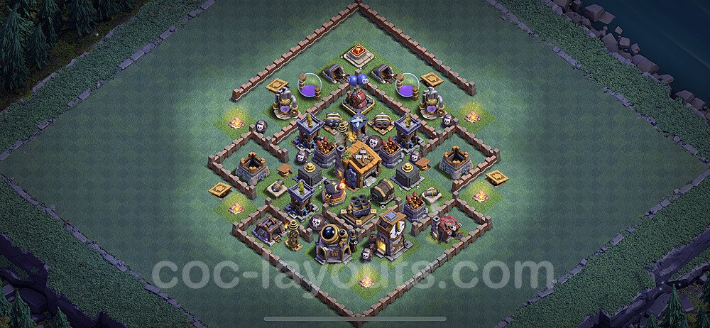 Unbeatable Builder Hall Level 7 Base with Link - Copy Design - BH7 - #4