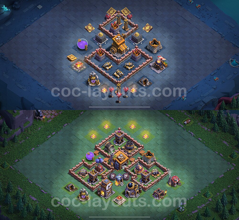 Best Builder Hall Level 7 Anti Everything Base with Link - Copy Design 2024 - BH7 - #51