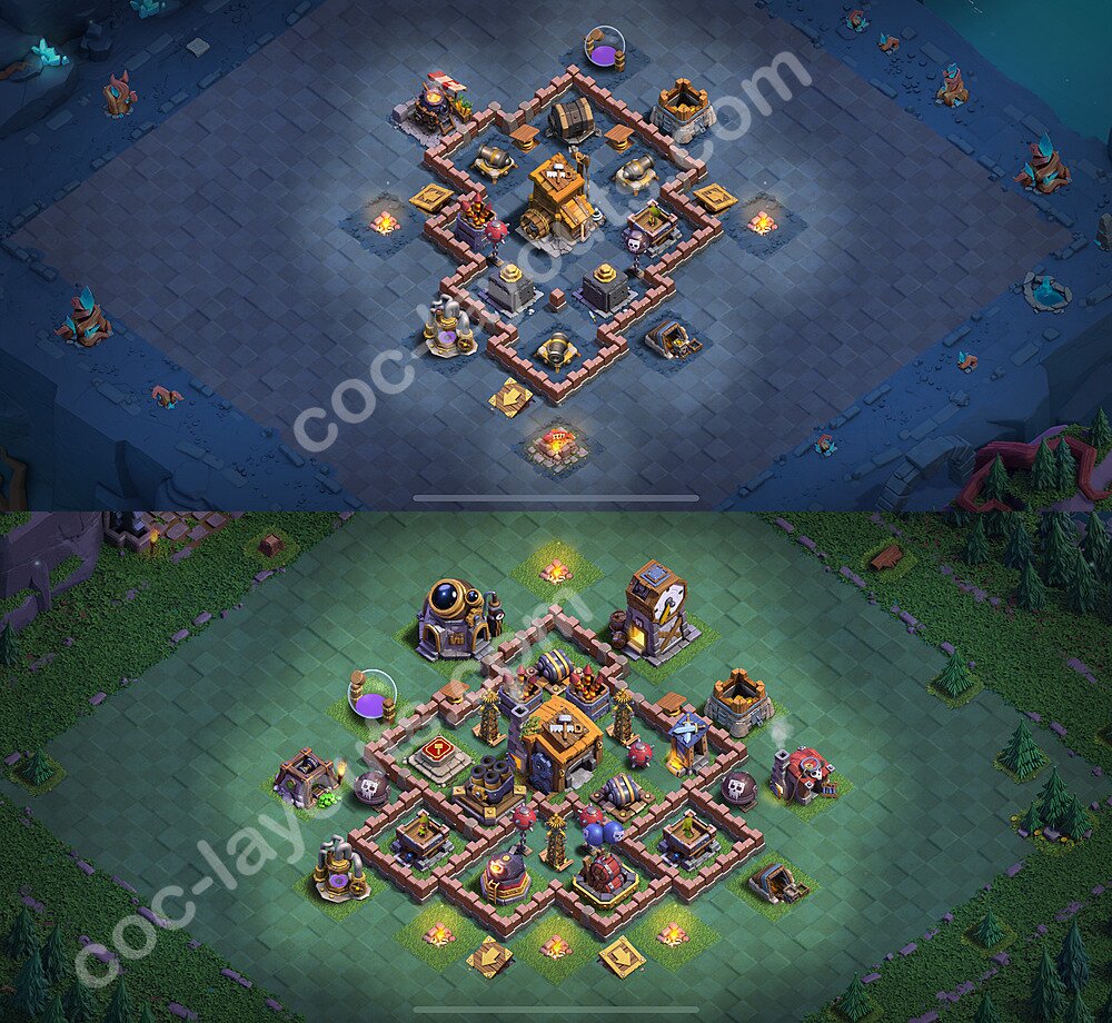 Base Sala del Costruttore livello 7 + Link - Anti 2 Stelle Disposizione Villaggio COC 2026 - #65