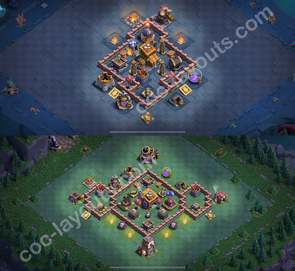 مخطط قاعدة قاعة البناء  2026 - مستوى قاعة البناء 7 - المتغير 67