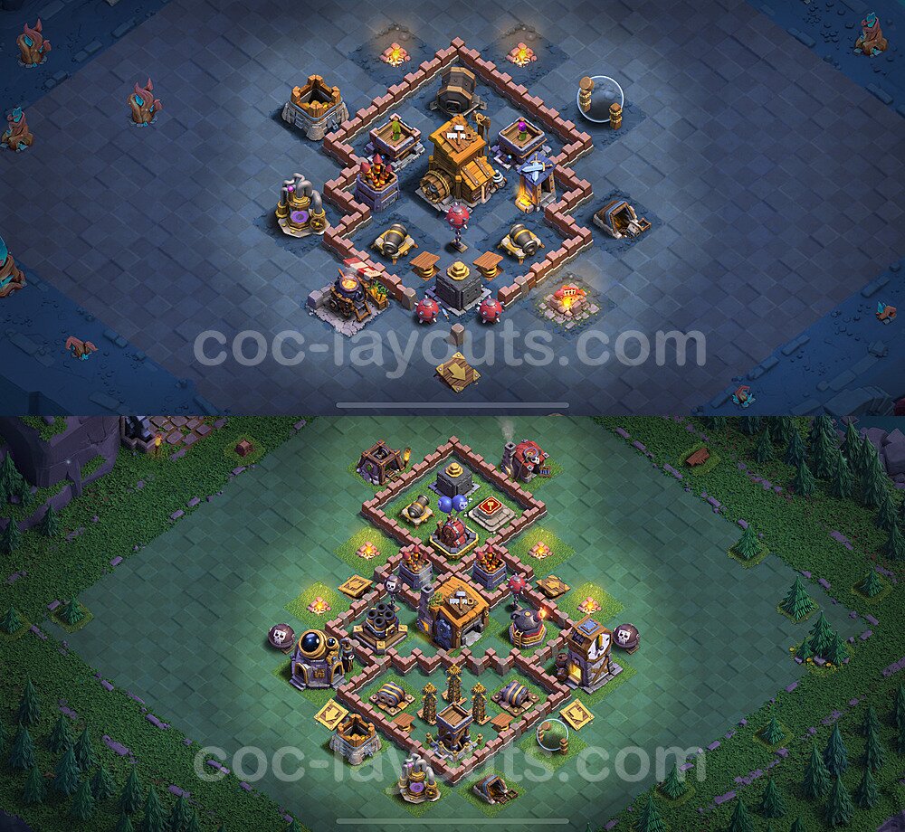 Best Builder Hall Level 7 Anti Everything Base with Link - Copy Design 2025 - BH7 - #68
