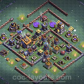 Diseño de aldea con Taller del Constructor nivel 8 Copiar - Perfecta COC Clash of Clans Base + Enlace - (#15)