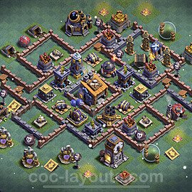 Diseño de aldea con Taller del Constructor nivel 8 Copiar - Perfecta COC Clash of Clans Base + Enlace - (#17)