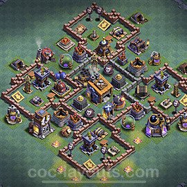 Best Builder Hall Level 8 Anti 3 Stars Base with Link - Copy Design - BH8 - #2