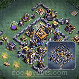 Best Builder Hall Level 8 Anti Everything Base with Link - Copy Design 2023 - BH8 - #21