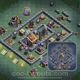 Unbeatable Builder Hall Level 8 Base with Link - Copy Design 2023 - BH8 - #24
