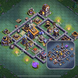 Diseño de aldea con Taller del Constructor nivel 8 Copiar - Perfecta COC Clash of Clans 2026 Base + Enlace - (#27)