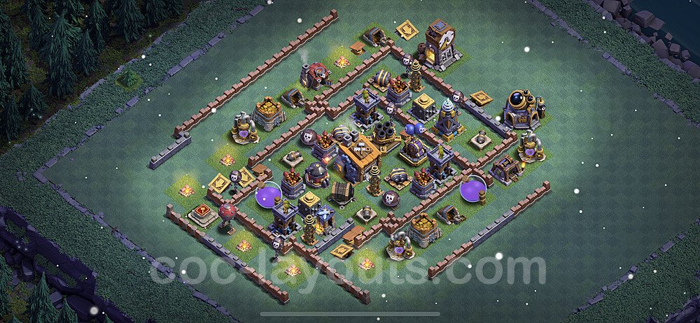 Gute Anti Alles Base Layout Meisterhütte Level 8 + Link - BH8 / MH8 Nachtdorf - COC Clash of Clans - #10