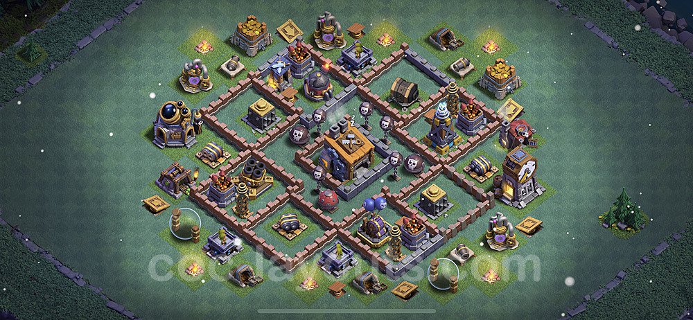 Best Builder Hall Level 8 Anti 2 Stars Base with Link - Copy Design - BH8 - #16