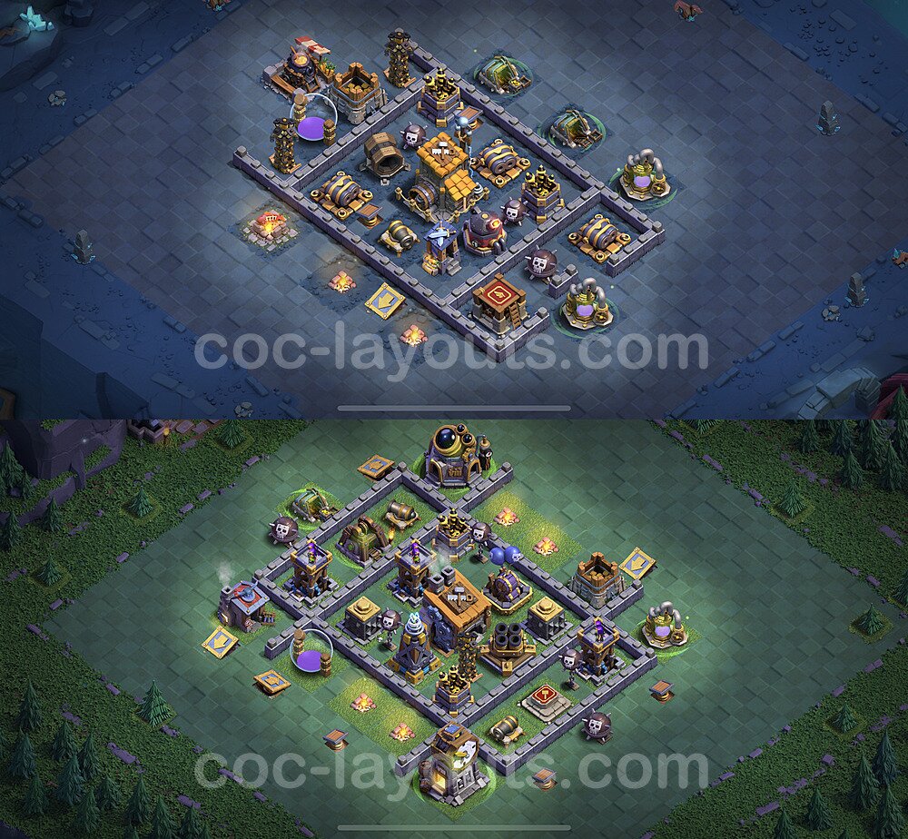 Best Builder Hall Level 8 Anti Everything Base with Link - Copy Design 2021 - BH8 - #25