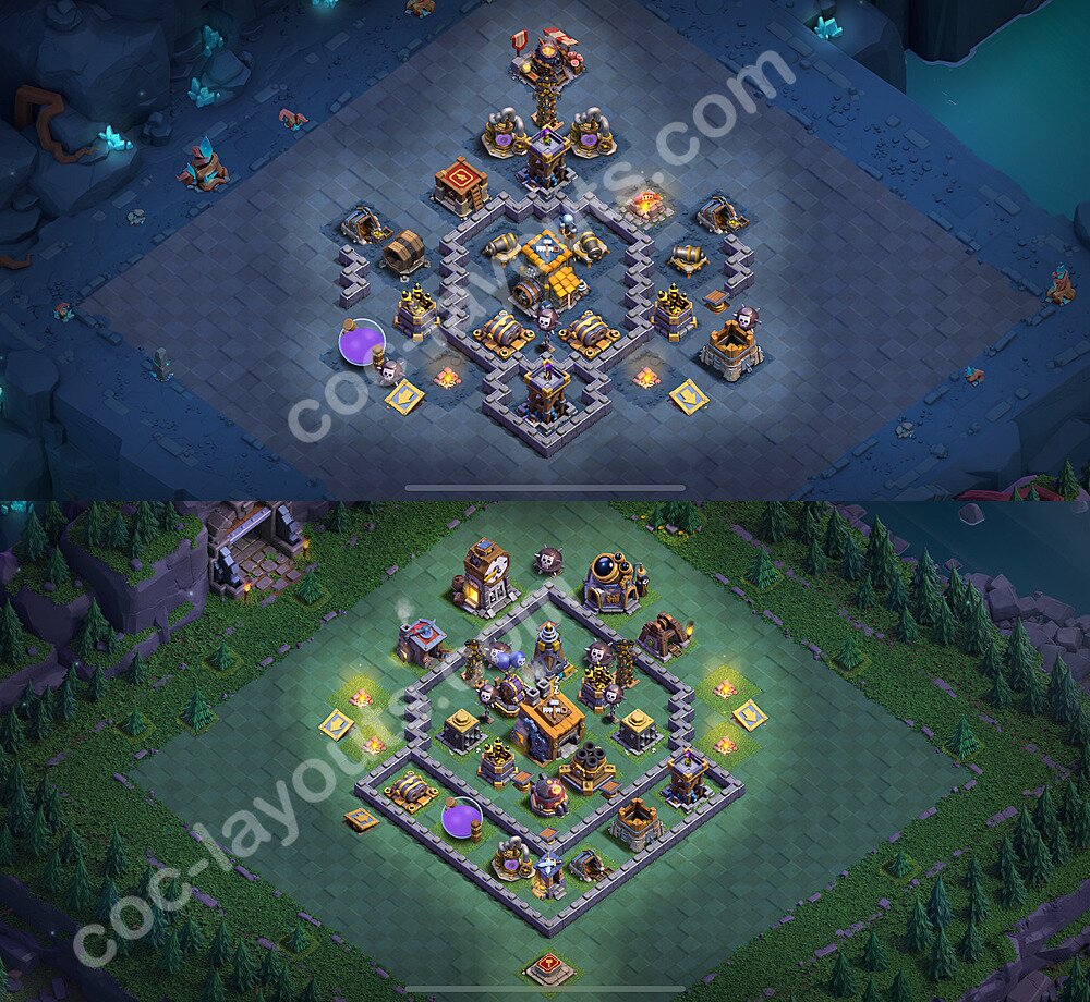 Layout da base Vila do Construtor CV8 com link 2026, #26