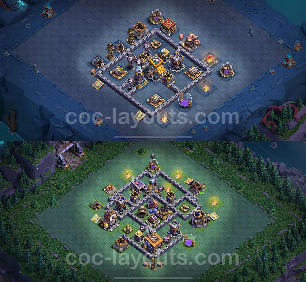 Best Builder Hall Level 8 Anti Everything Base with Link - Copy Design 2025 - BH8 - #31