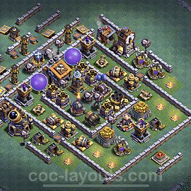 Best Builder Hall Level 9 Anti Everything Base with Link - Copy Design - BH9 - #12