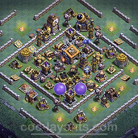 Best Builder Hall Level 9 Anti Everything Base with Link - Copy Design - BH9 - #19