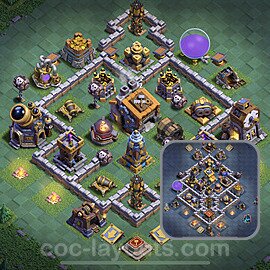 Best Builder Hall Level 9 Max Levels Base with Link - Copy Design 2023 - BH9 - #38