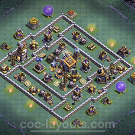 Best Builder Hall Level 9 Anti 2 Stars Base with Link - Copy Design - BH9 - #4