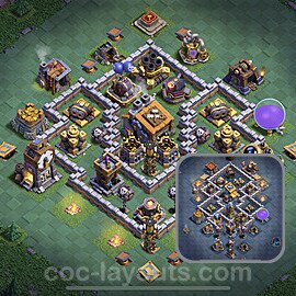 Best Builder Hall Level 9 Anti Everything Base with Link - Copy Design 2022 - BH9 - #44