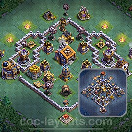 Best Builder Hall Level 9 Anti Everything Base with Link - Copy Design 2025 - BH9 - #52