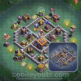 Best Builder Hall Level 9 Anti Everything Base with Link - Copy Design 2024 - BH9 - #53