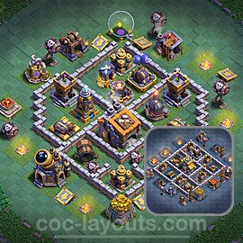 Best Builder Hall Level 9 Anti Everything Base with Link - Copy Design 2025 - BH9 - #53