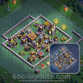 Best Builder Hall Level 9 Anti Everything Base with Link - Copy Design 2024 - BH9 - #54