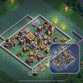Best Builder Hall Level 9 Anti Everything Base with Link - Copy Design 2026 - BH9 - #54