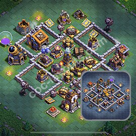 Best Builder Hall Level 9 Anti 3 Stars Base with Link - Copy Design 2026 - BH9 - #55