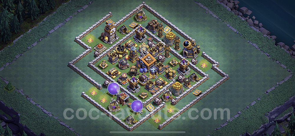 Best Builder Hall Level 9 Max Levels Base with Link - Copy Design - BH9 - #13
