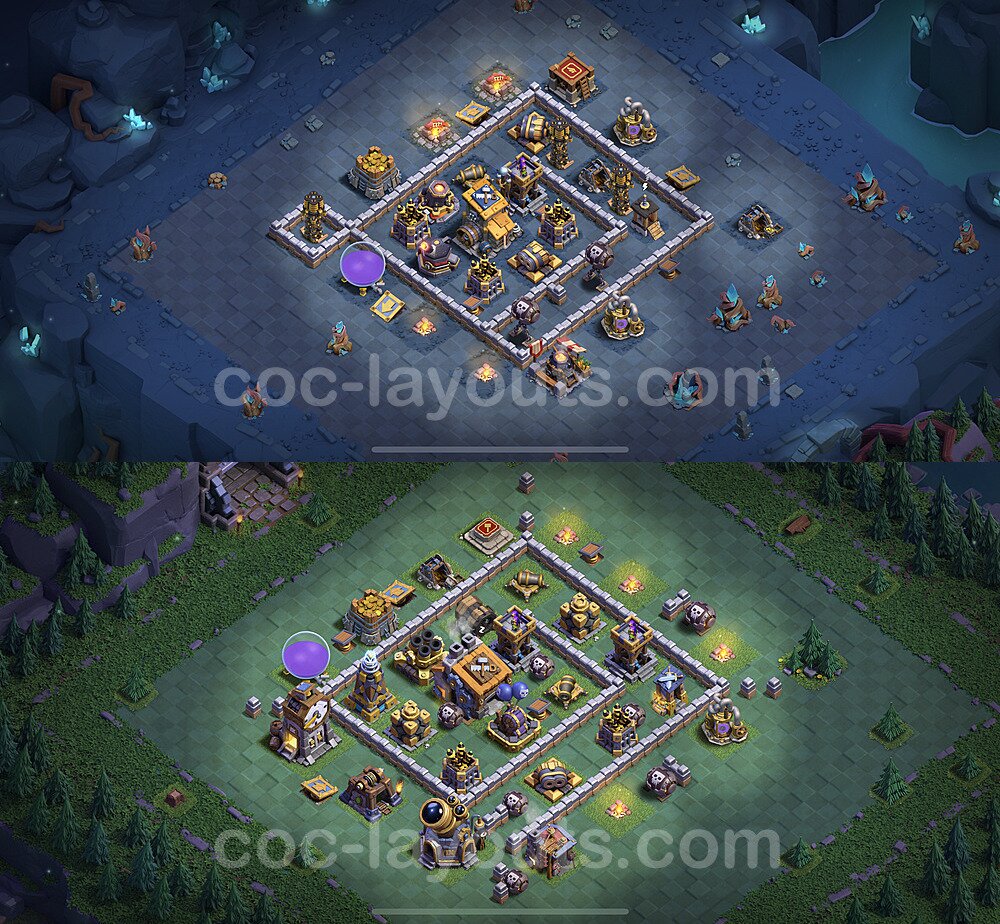 Best Builder Hall Level 9 Max Levels Base with Link - Copy Design - BH9 - #39