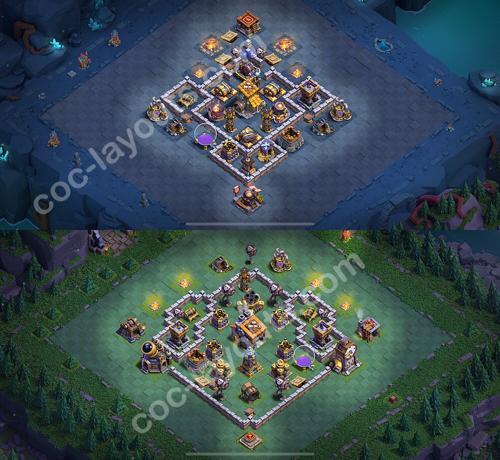 Layout da base Vila do Construtor CV9 com link 2026, #52