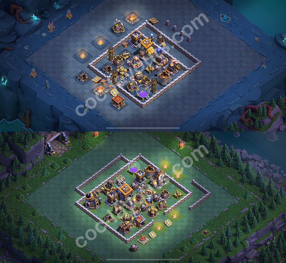 مخطط قاعدة قاعة البناء  2026 - مستوى قاعة البناء 9 - المتغير 54