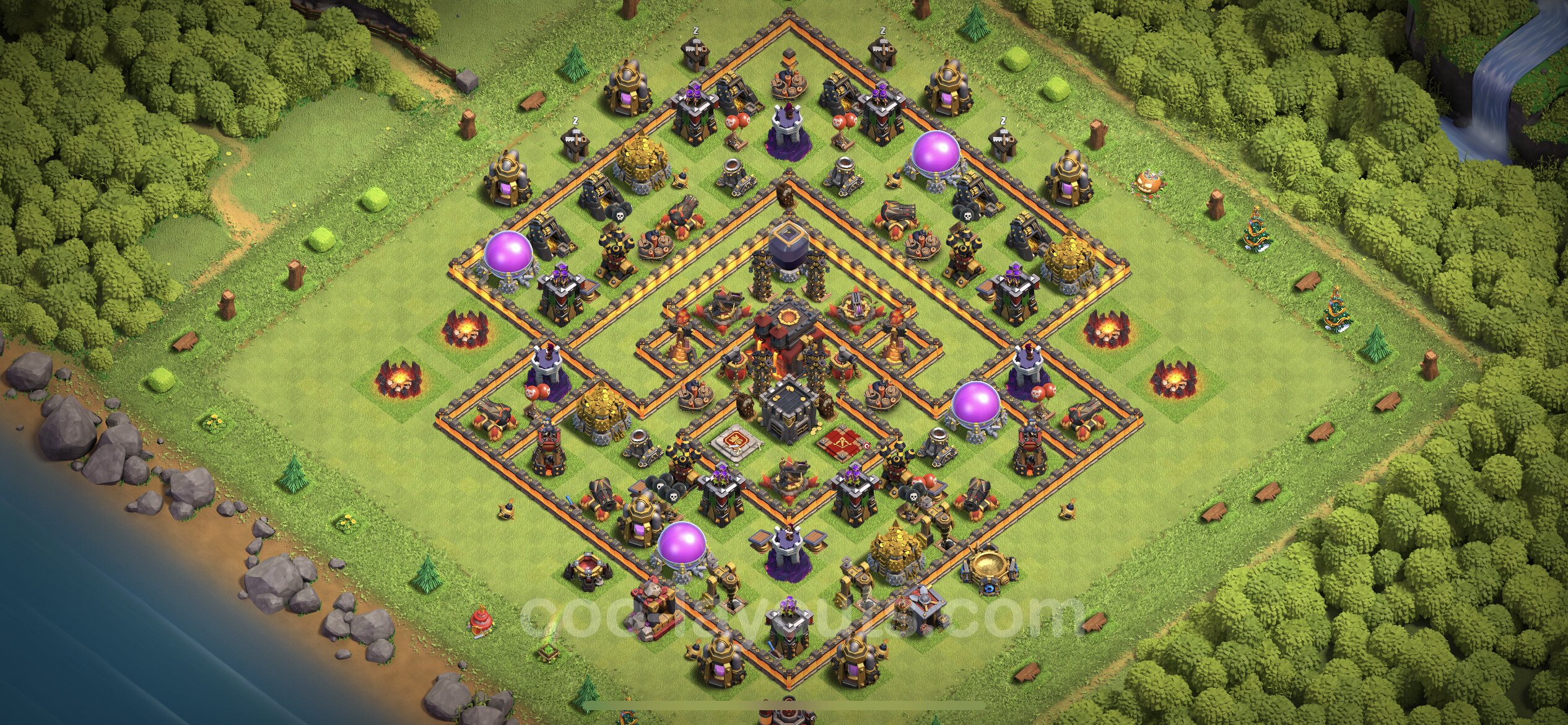 Best Base TH10 with Link Hybrid Anti Everything Town Hall Level. 