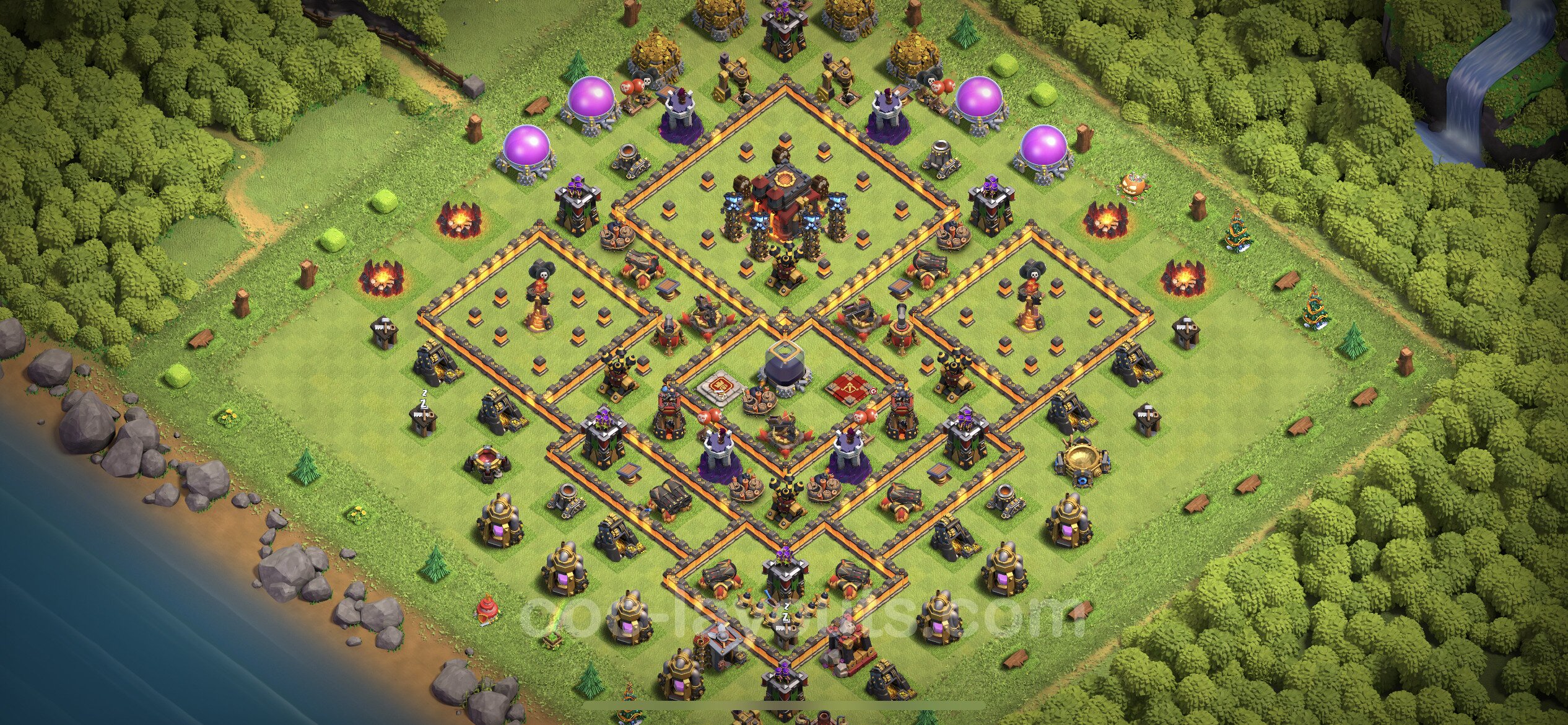 clash of clans base design th10