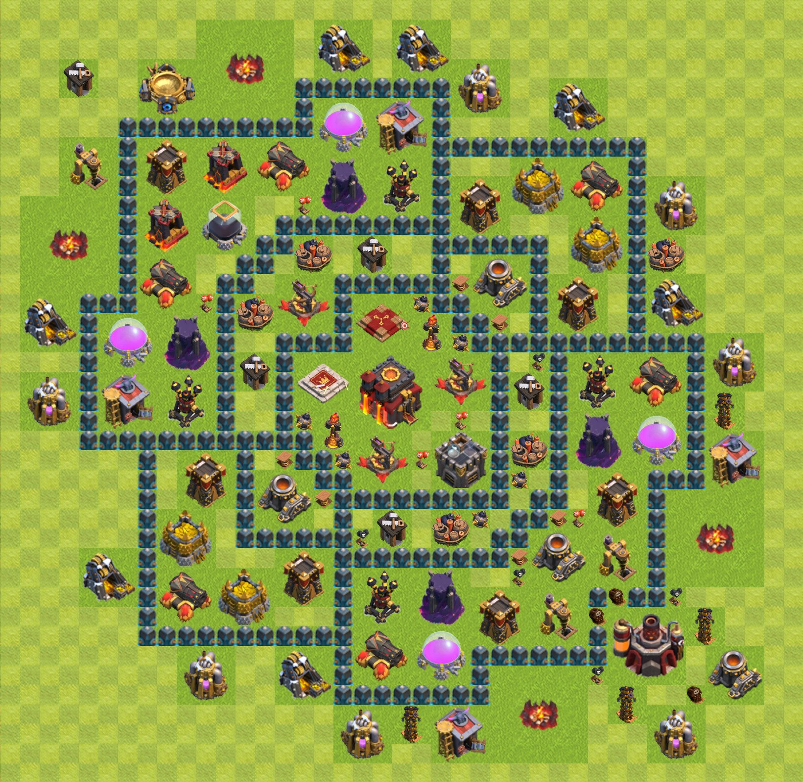 Defense (Trophy) Base TH10 - plan / layout / design - Clash of Clans ...