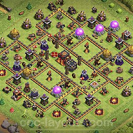 Top TH10 Unbeatable Anti Loot Base Plan with Link, Legend League, Copy Town Hall 10 Base Design 2023, #151