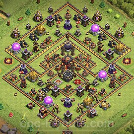 Anti Everything TH10 Base Plan with Link, Hybrid, Copy Town Hall 10 Design 2023, #153