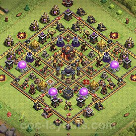 Top TH10 Unbeatable Anti Loot Base Plan with Link, Anti Air / Dragon, Copy Town Hall 10 Base Design, #158