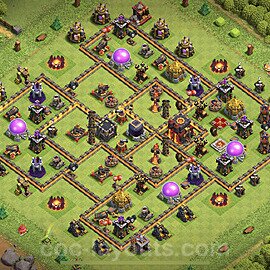 TH10 Anti 3 Stars Base Plan with Link, Anti Everything, Copy Town Hall 10 Base Design, #159