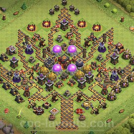 Full Upgrade TH10 Base Plan with Link, Hybrid, Copy Town Hall 10 Max Levels Design 2021, #167