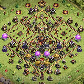 TH10 Anti 3 Stars Base Plan with Link, Anti Everything, Copy Town Hall 10 Base Design 2021, #168