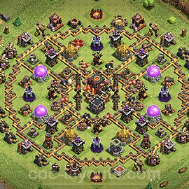 TH10 Trophy Base Plan with Link, Copy Town Hall 10 Base Design, #170