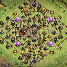 Anti Everything TH10 Base Plan with Link, Legend League, Copy Town Hall 10 Design 2021, #173