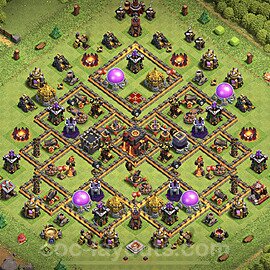 Top TH10 Unbeatable Anti Loot Base Plan with Link, Copy Town Hall 10 Base Design 2022, #177